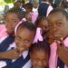 Children at Gambier Primary School, outside Nassau.