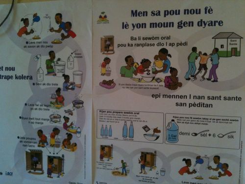 Cholera Prevention Chart in Creole Language