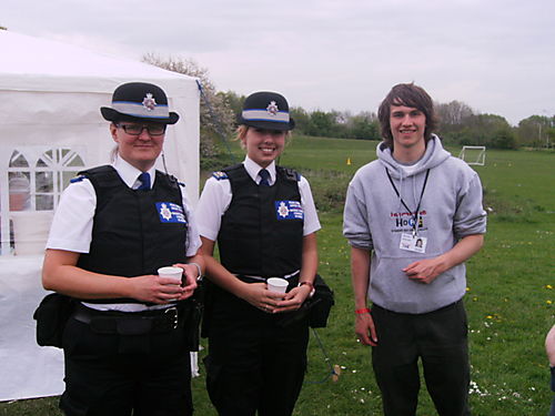 John Lewis with Llanederyn Community Police.